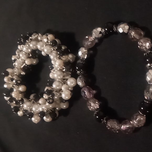 Expandable bracelets crystal/pearl/beaded beautiful - Picture 2 of 7